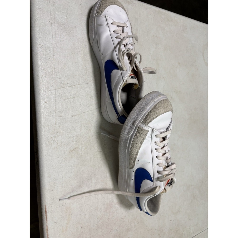 Nike Blazer‎ Low Platform Sneaker , SIZE 10.5, Women, White And Blue